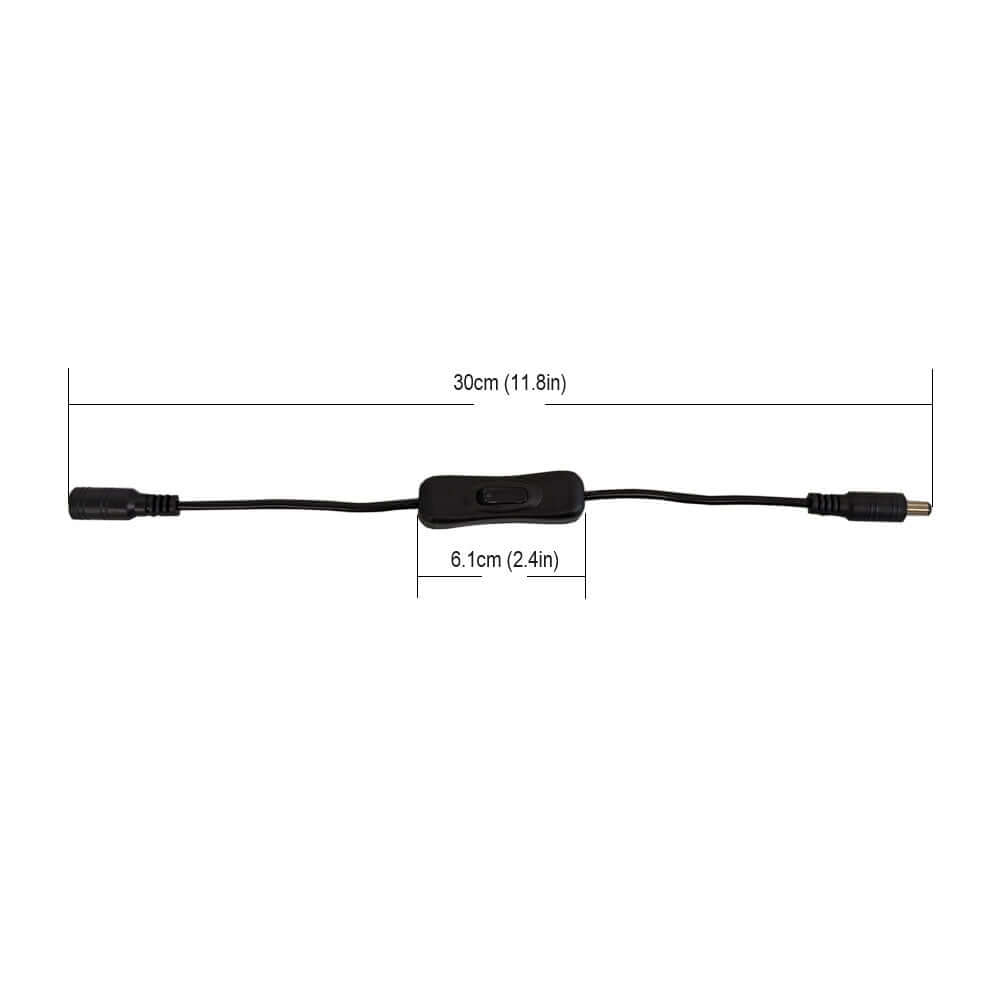 Inline On Off Flip Toggle Switch - 2A 300mm Length