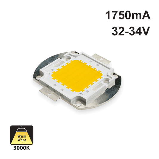 50W High Power LED Chip 3000K - Warm White Lighting