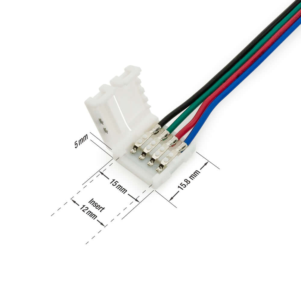 RGB Quick Strip Connector 12mm - Solderless