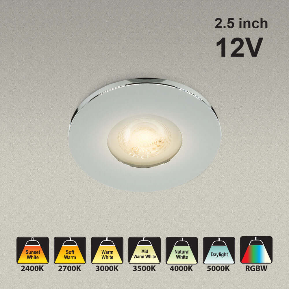 VBD-MTR-5C Low Voltage LED Downlight - Chrome, 2.5"
