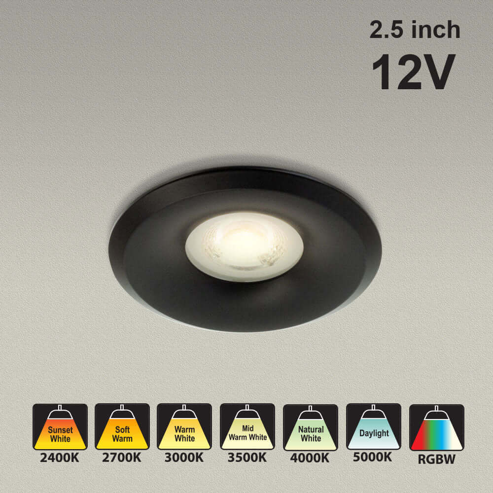 VBD-MTR-8B Low Voltage LED Downlight - Black 2.5"