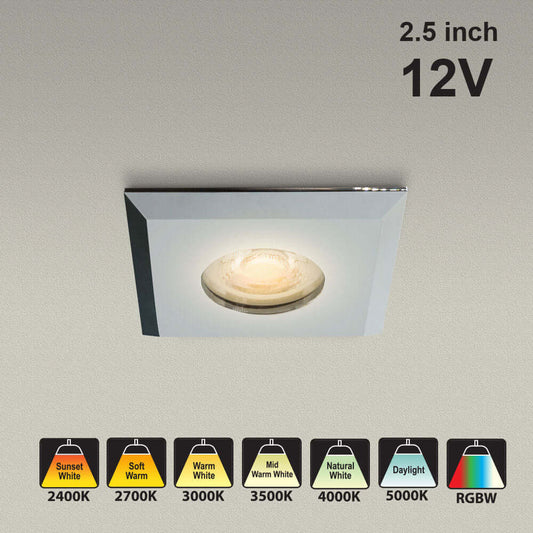 VBD-MTR-9C Low Voltage LED Downlight - Chrome Square