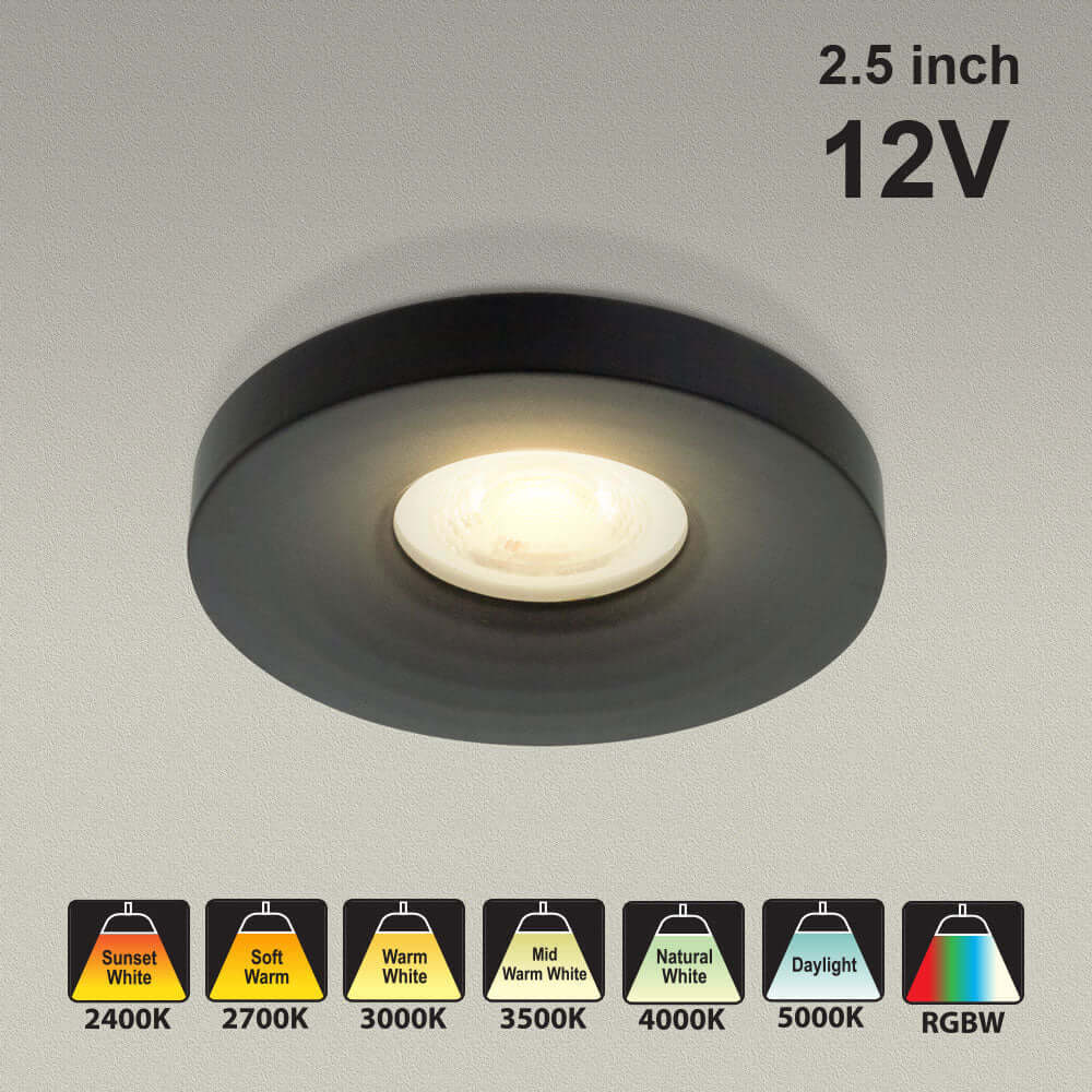 VBD-MTR-13B Low Voltage LED Downlight - Black 2.5"