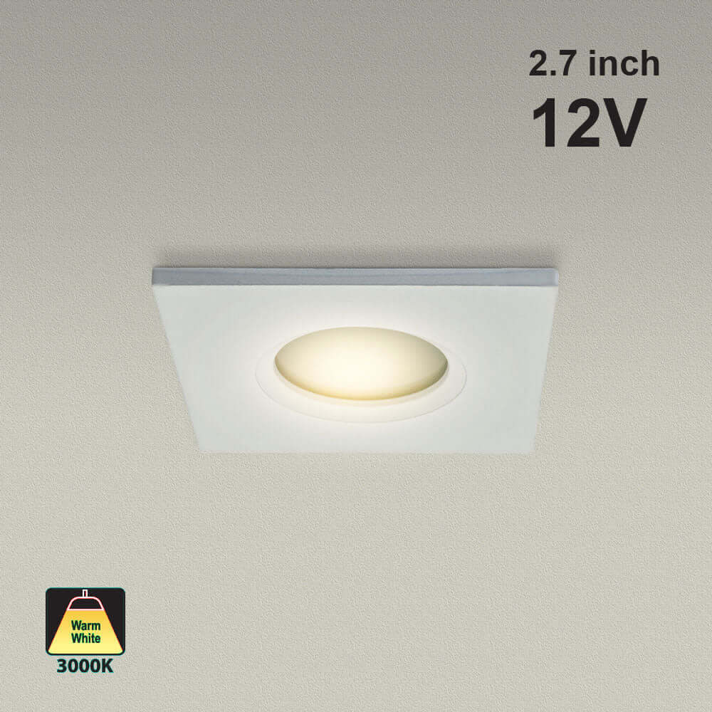 T-61 MR16 Recessed Light Fixture - Square White