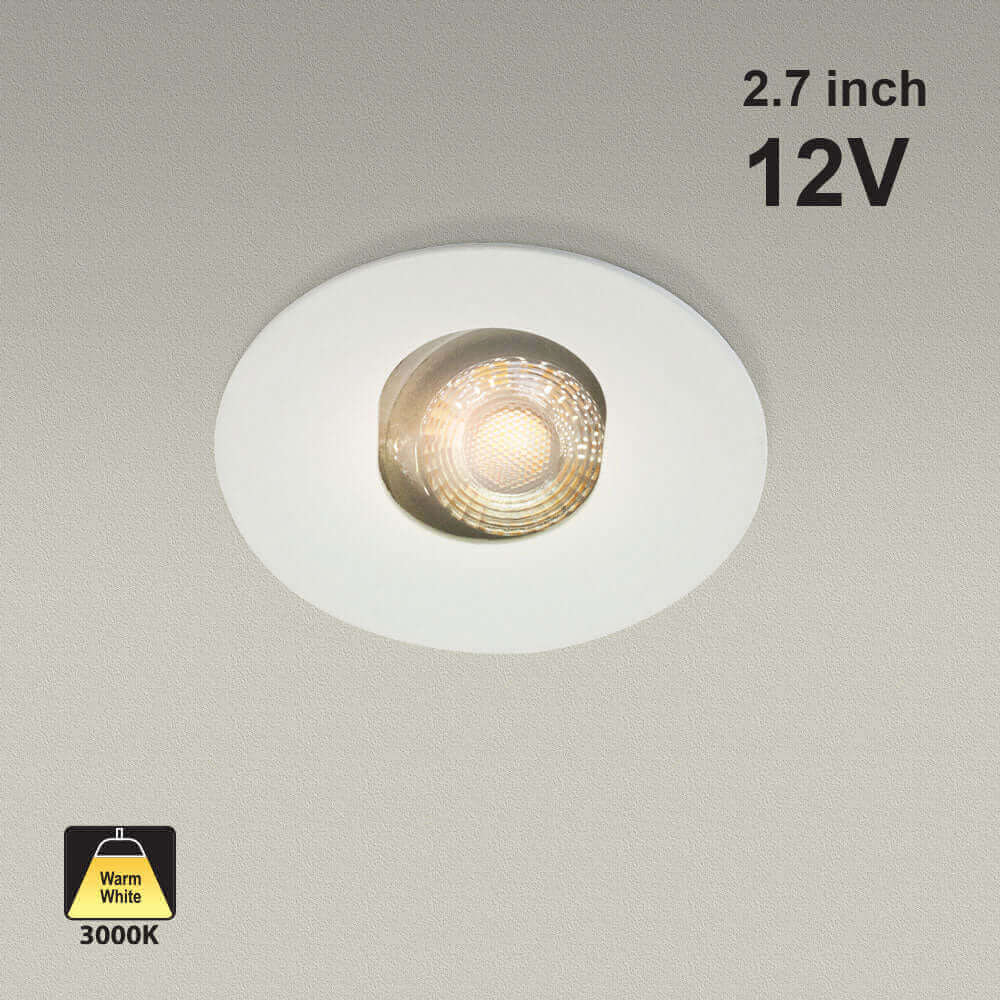 T-57 MR16 Light Fixture - Round White Recessed Trim