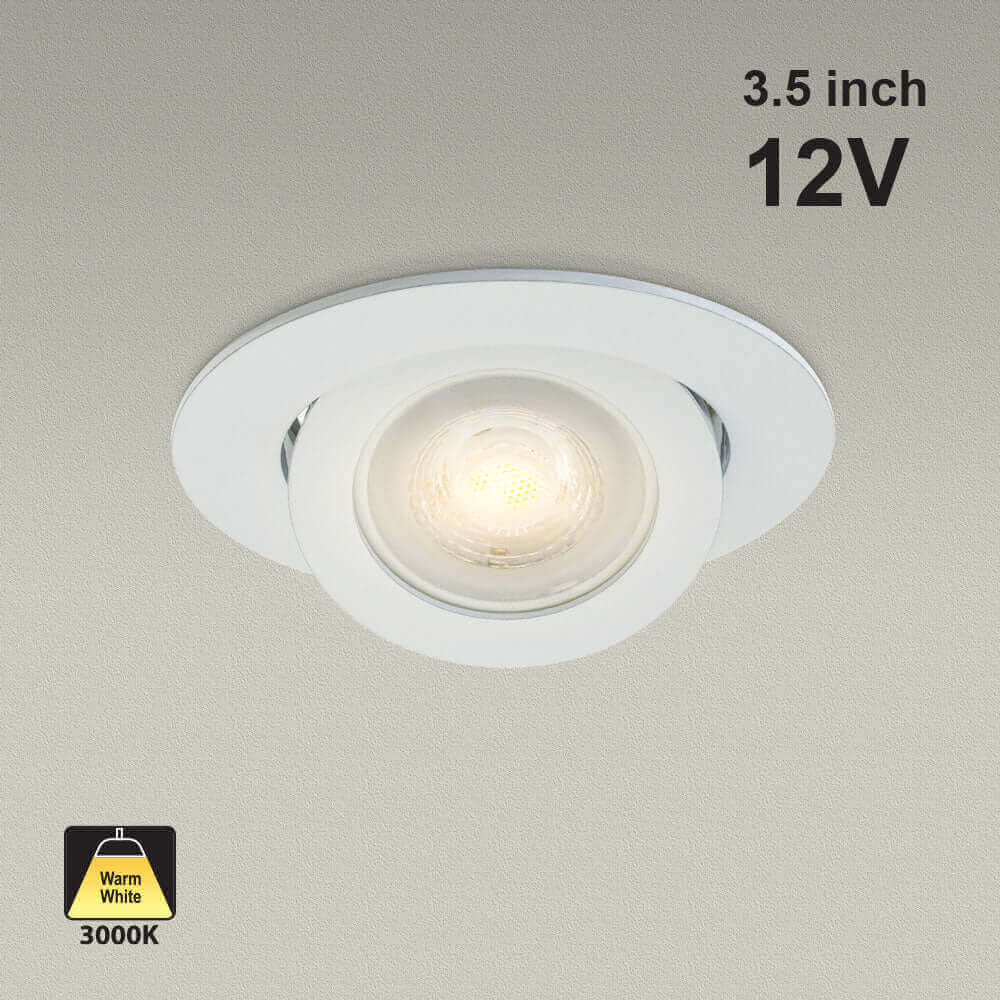 T-55 MR16 Light Fixture (White) - 3.5" Round Trim