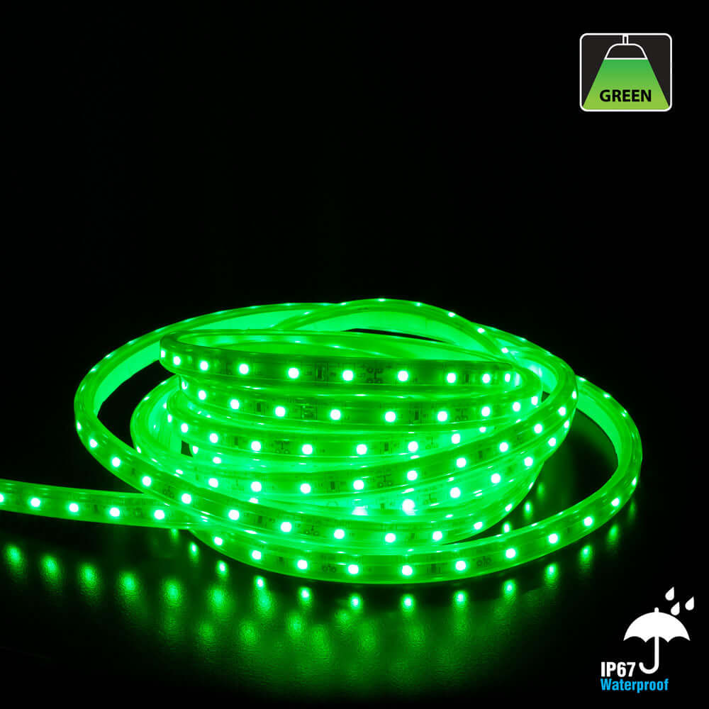 5M(16.4ft) Waterproof LED Strip 3528, 12V 1.5(w/ft) CCT(Blue, Green Red) - GekPower