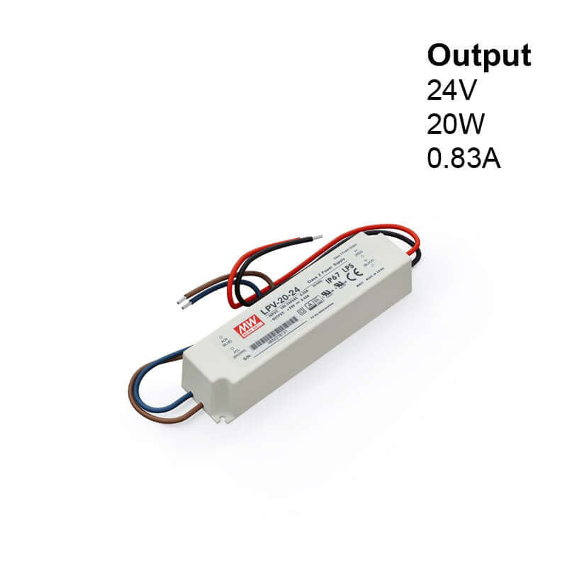 666561410780 - Mean Well LPV-20-24 LED Driver - 24V 20W Power Supply