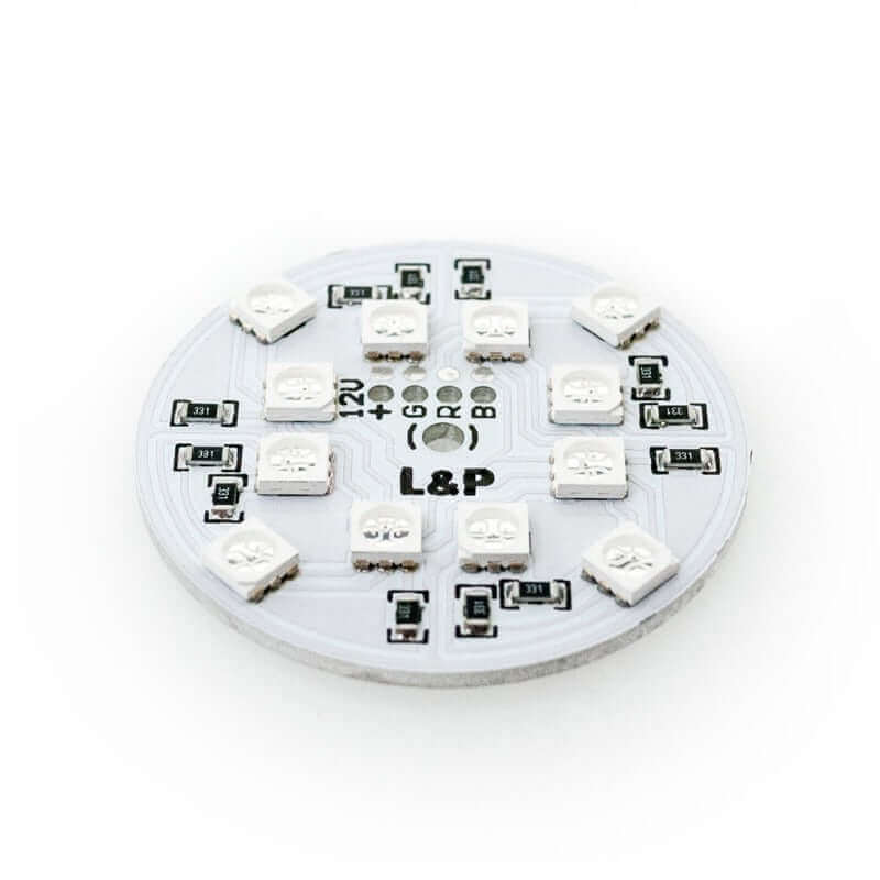 666561411268 - 12V RGB LED Module 2W - 12 SMD 5050 - Compact Lighting