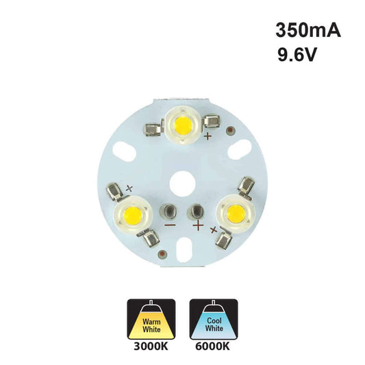 3W Constant Current LED Module - Cool & Warm White
