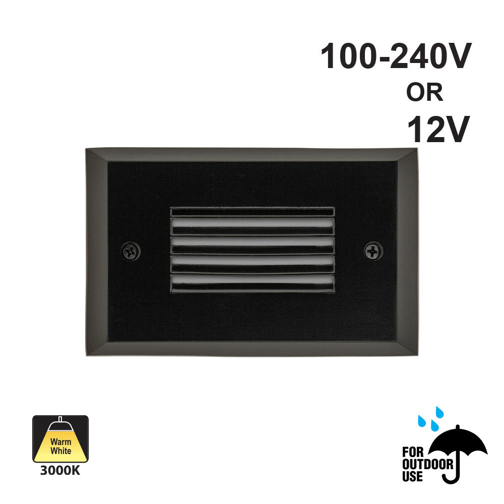 Horizontal Single Gang LED Step Light/ Pathway Light 120V 2W