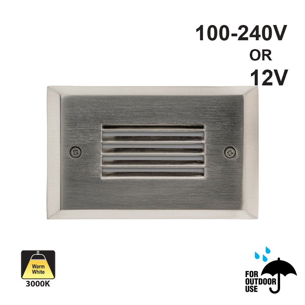 Horizontal RT05HV Single Gang LED Step Light/ Pathway Light