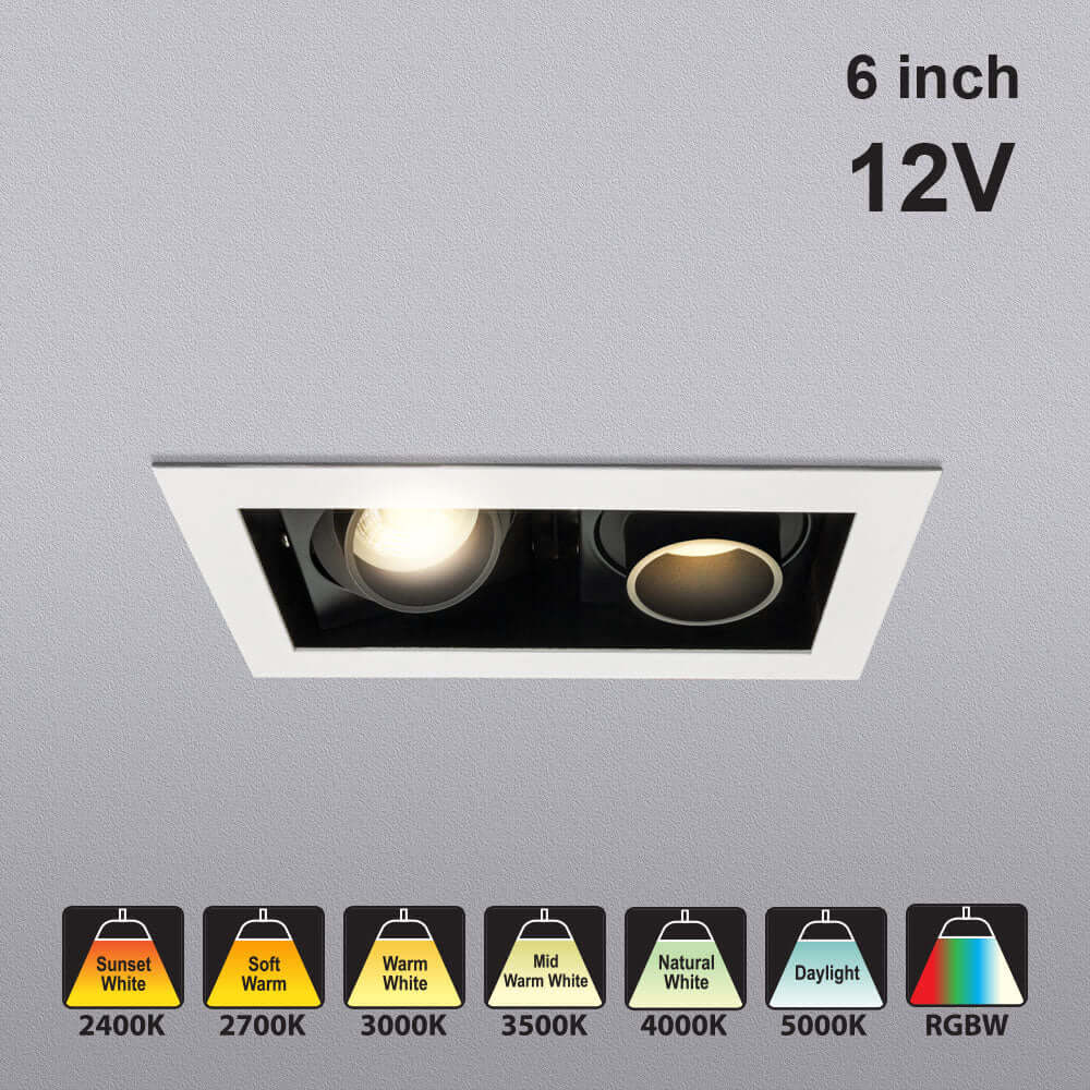 VBD-MTR-74T Low Voltage LED Downlight 6" Rectangular