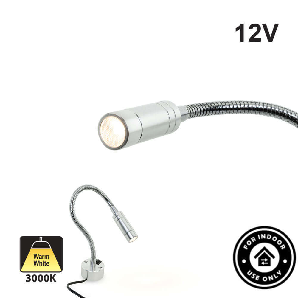 Flexible 12V Reading Light - Warm White, Dimmable