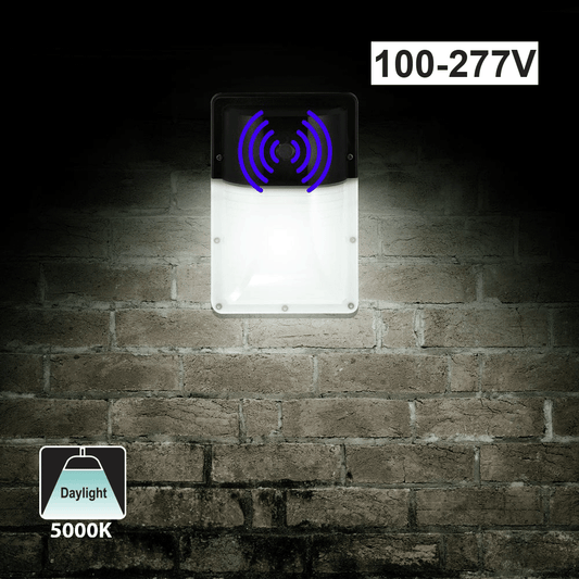 LED Wall Pack Light 13W with Photocell - 5000K Daylight