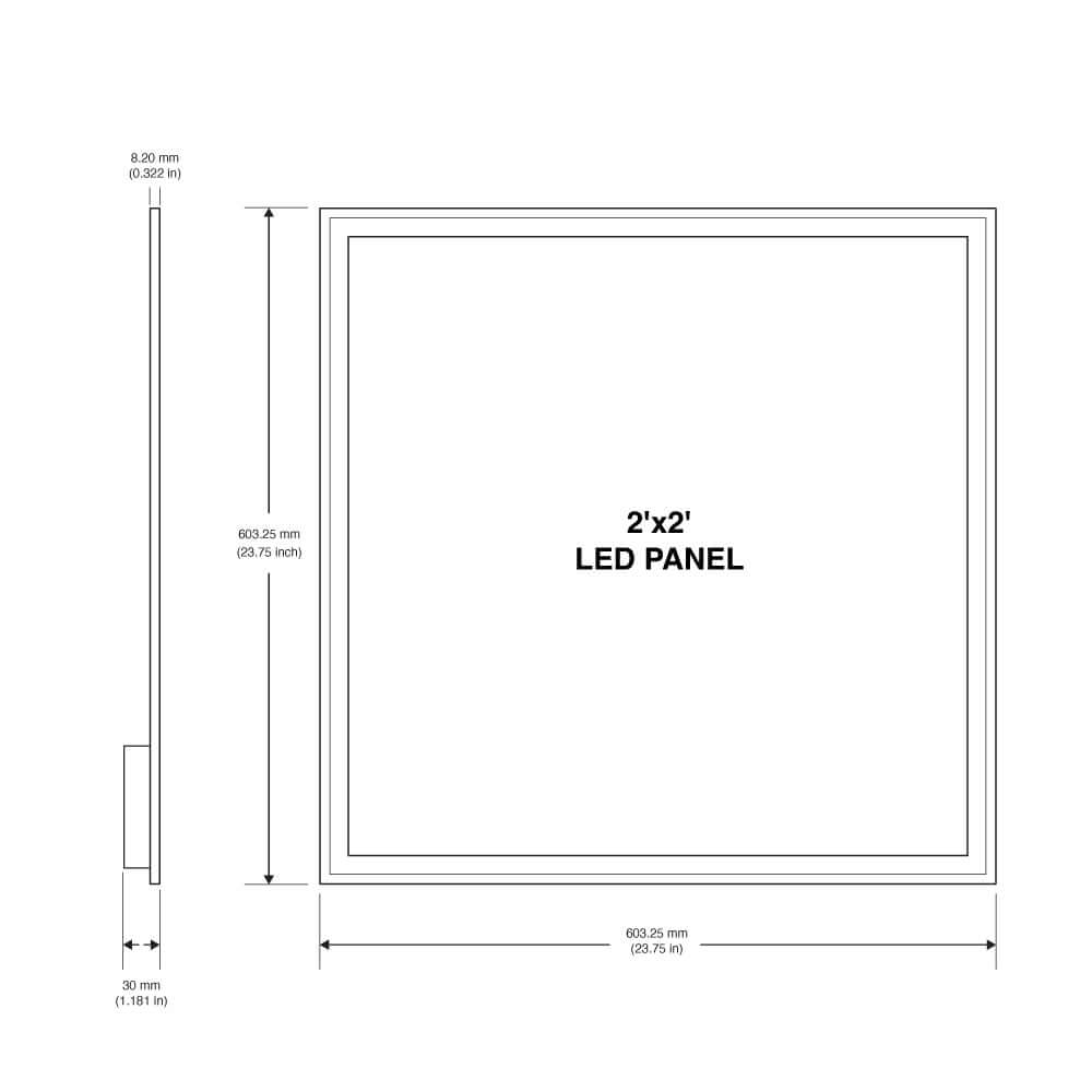 2ft x 2ft 120V Dimmable LED Panel Light 0-10V dimming 3000K
