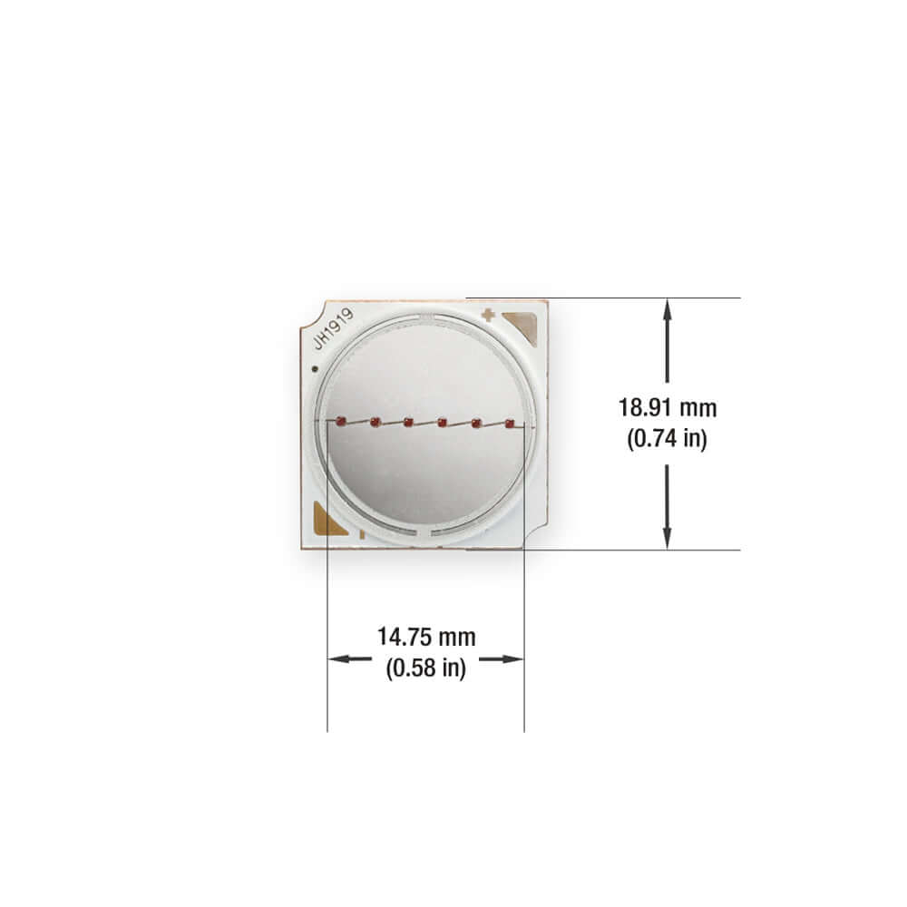 666561417222 - Constant Voltage COB LED Module - 12V 3W Red