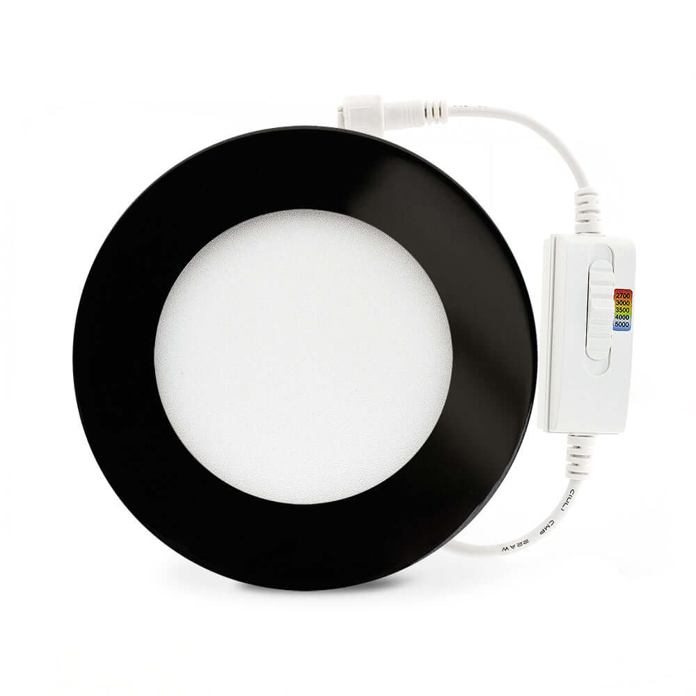 4 inch flat Round Panel Light LED-S9W-5CCTWH, 120V 9W - GekPower