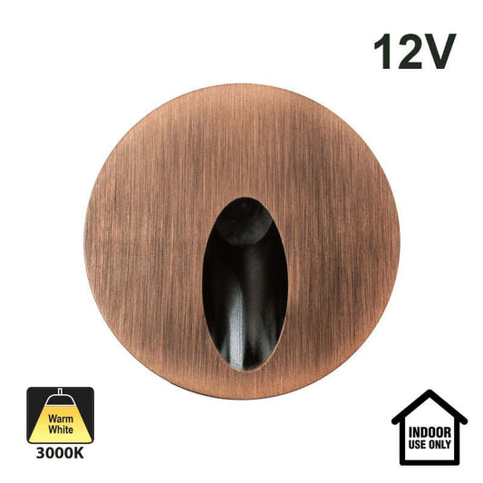 VBD-RD25-1W-3K-DB Round Dimmable LED Step Light