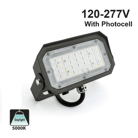 Dimmable 30W LED Outdoor Flood Light with Photocell