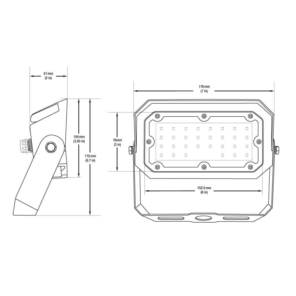 LED Outdoor Flood Light Dimmable 30 Watt 120V AC With Photocell - GekPower