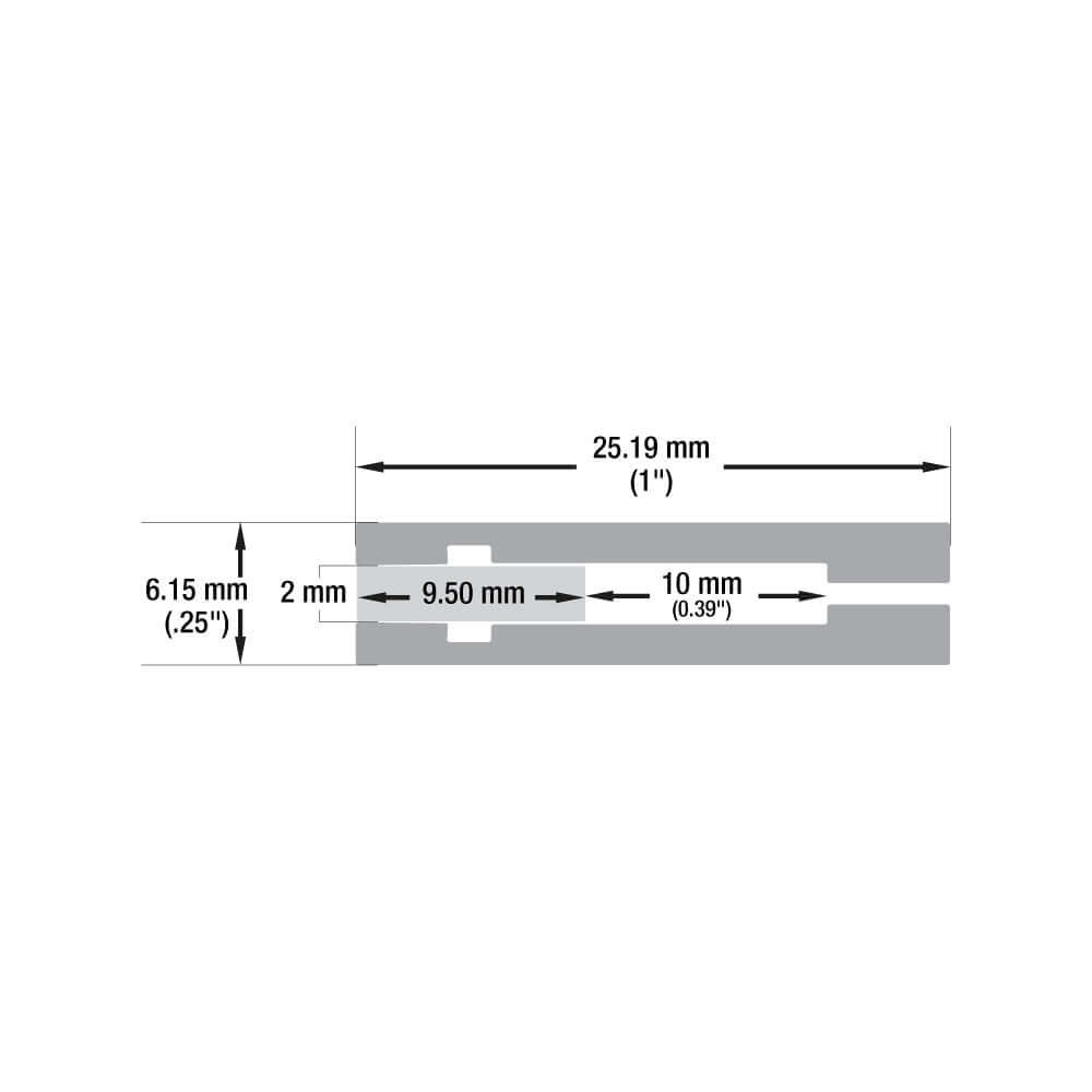 Flush Mount Aluminum LED Channel 2M - VBD-CH-RF9-2