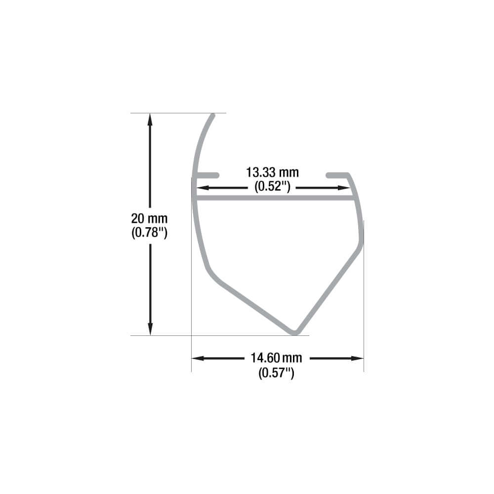 Showcase Linear Aluminum Channel for LED Strips - 2M