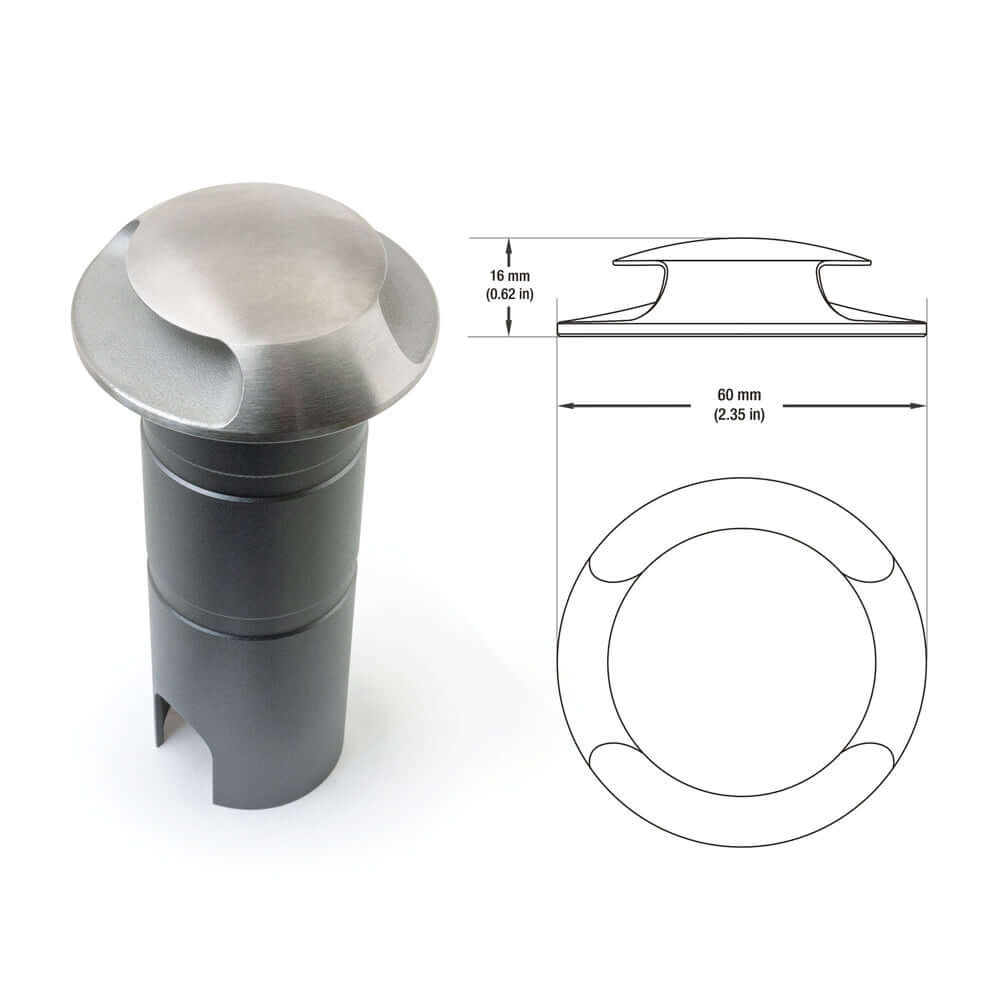 Two-Way Trim LED Inground Light - Warm White/RGBW