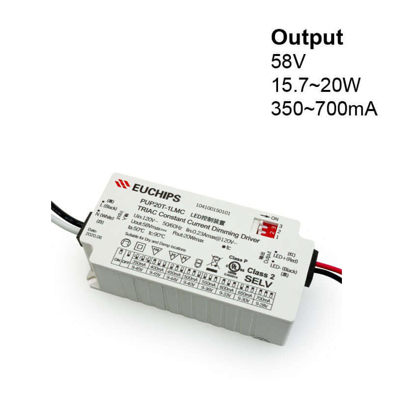 20W Selectable Constant Current LED Driver - PUP20T-1LMC-700