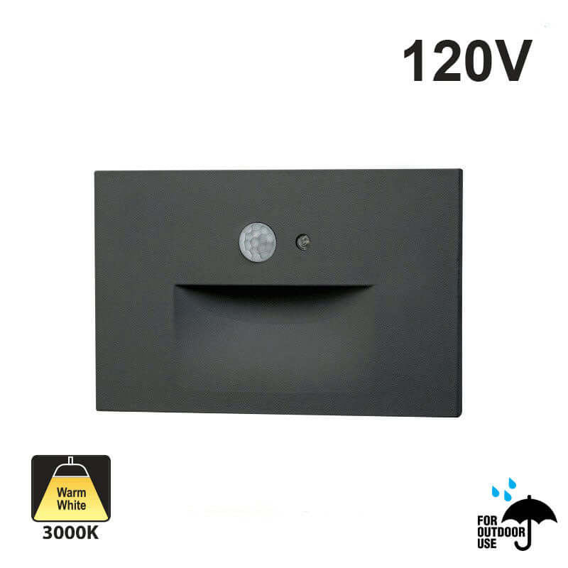 LSD033KBK Outdoor LED Step Light with PIR Sensor
