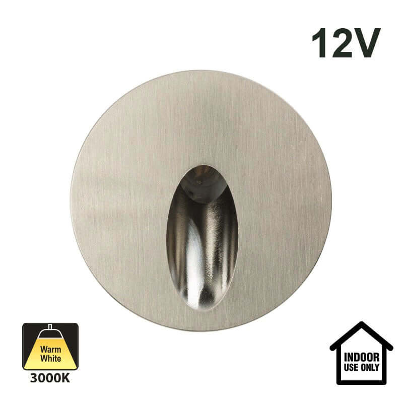 VBD-RD25-1W-3K-BN Round Dimmable LED Step Light