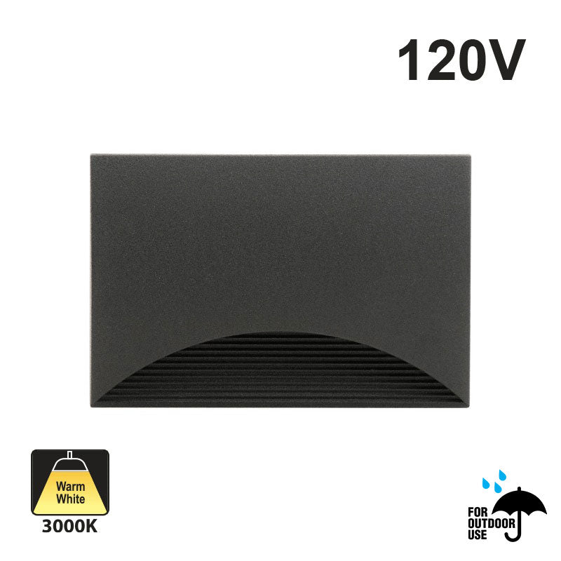 ST0130KBK Dimmable LED Step Light - Black 3000K