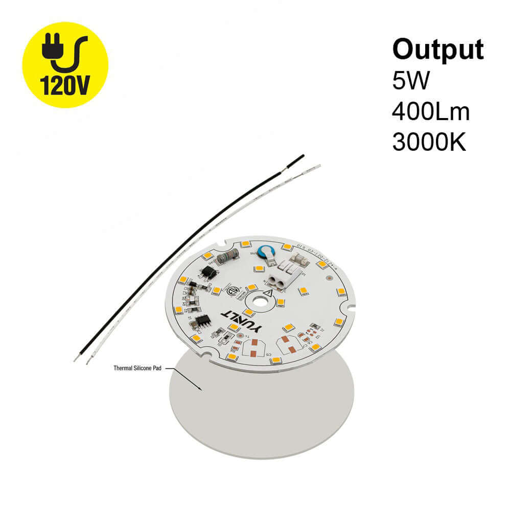 3" Round Disc ZEGA LED Module - 5W 3000K Warm White