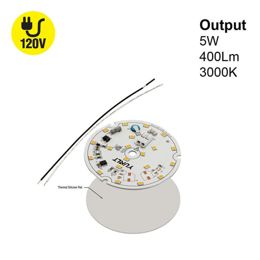 3" Round Disc ZEGA LED Module - 5W 3000K Warm White