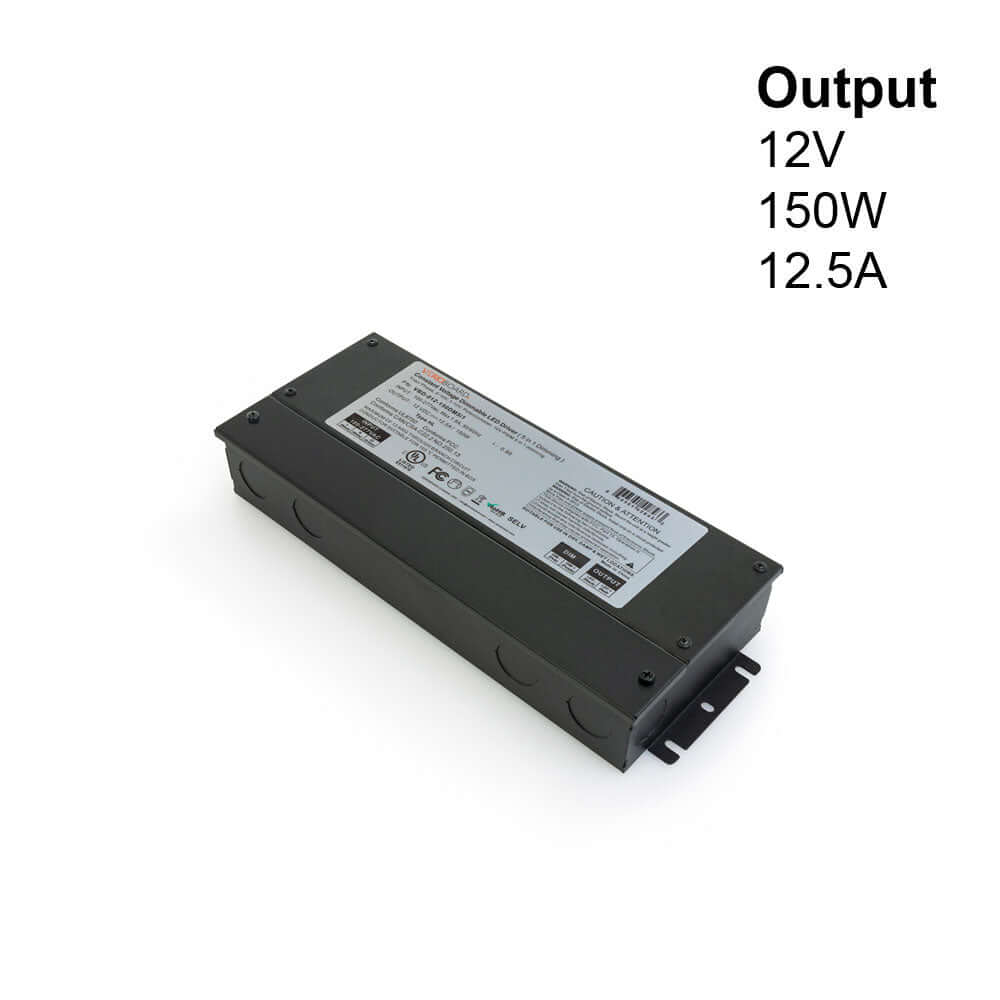 5in1 LED Driver 12V 150W - Dimmable Triac/0-10V