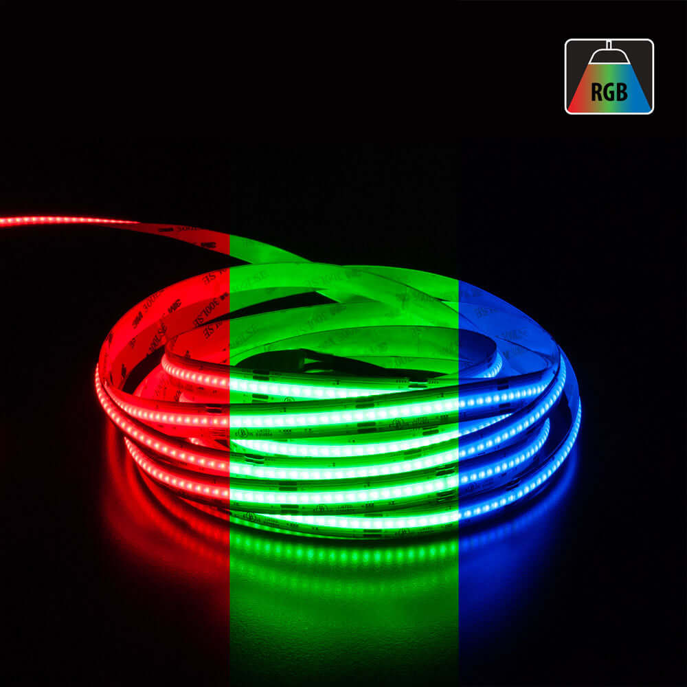 5M Indoor RGB LED Strip Light COB - 24V 15W