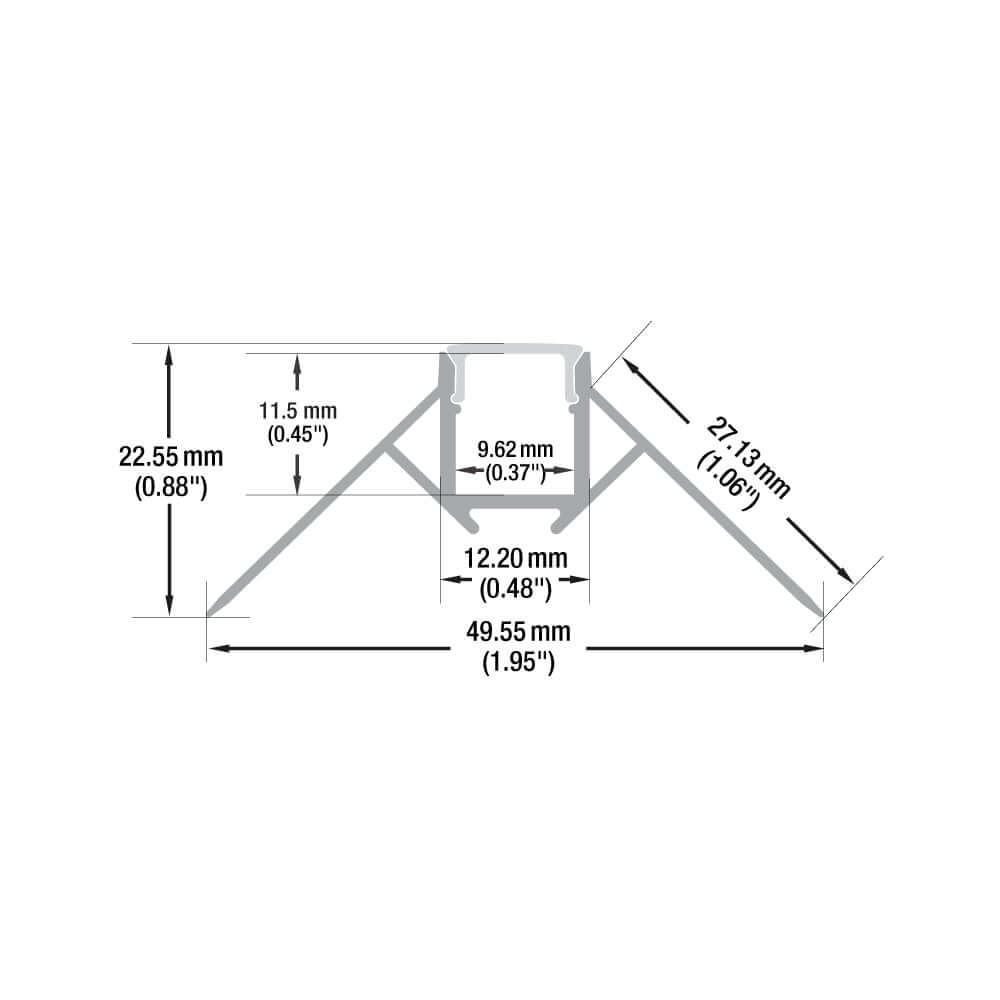 Drywall Linear LED Channel 2M for LED Strips