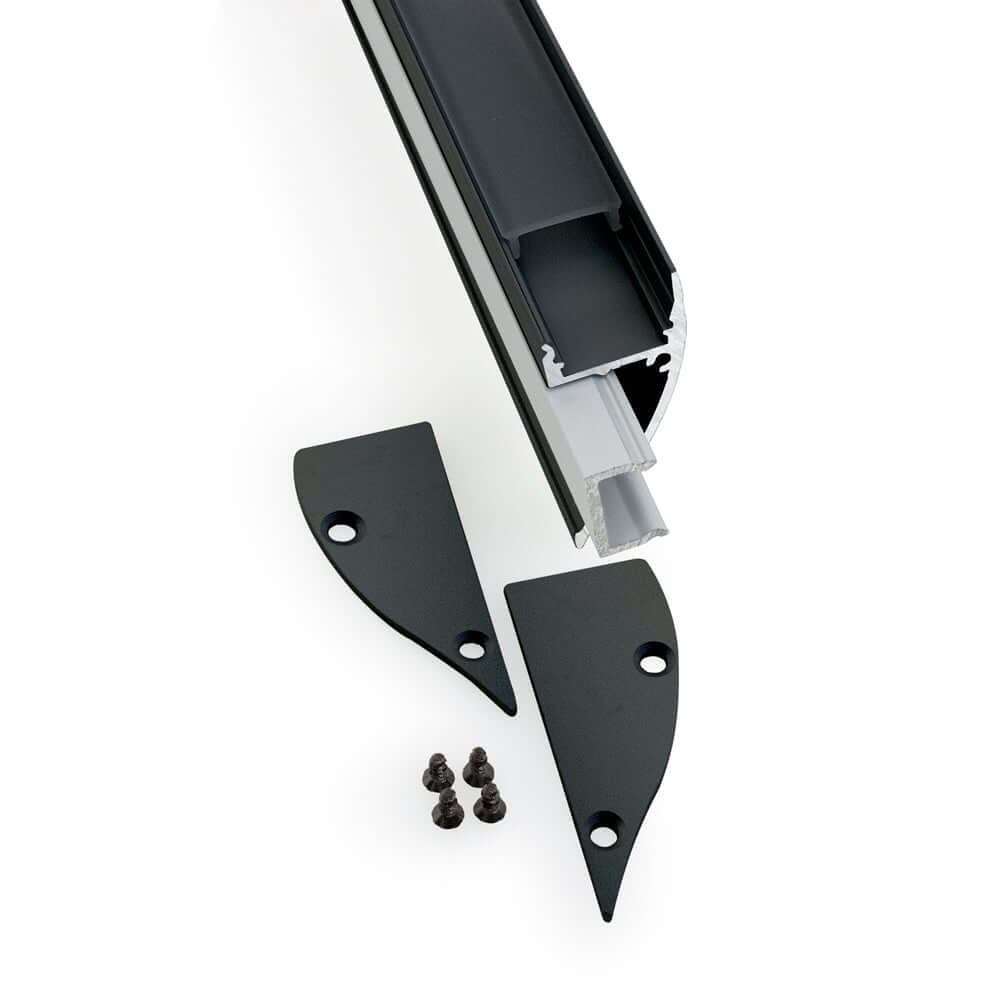 2M Aluminum LED Channel for Cove Lighting - VBD-CH-M1B-2