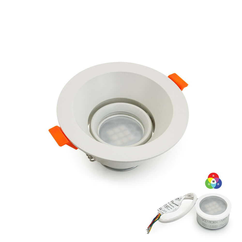 VBD-MTR-84W Low Voltage IC Rated Recessed LED Light Fixture, 3.25 inch Round White - gekpower