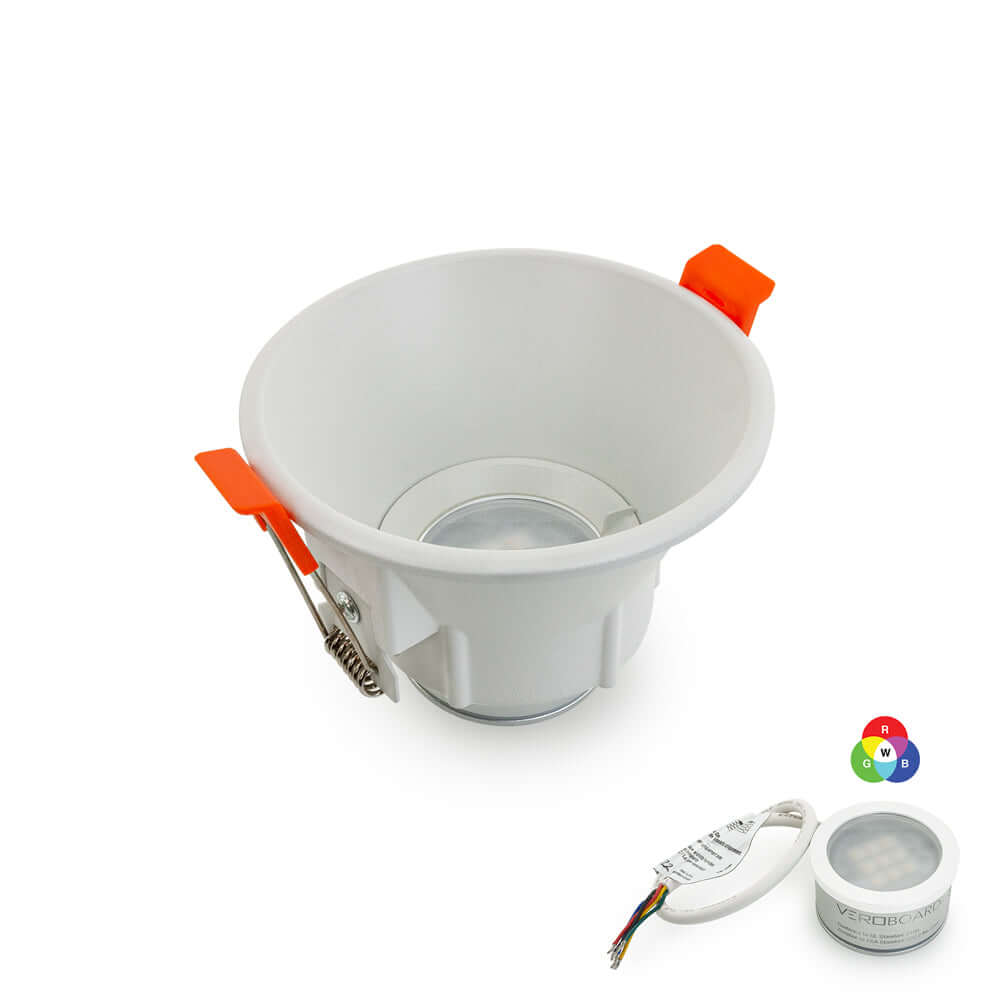 VBD-MTR-85W Low Voltage IC Rated Recessed LED Light Fixture, 3.5 inch Round White - gekpower