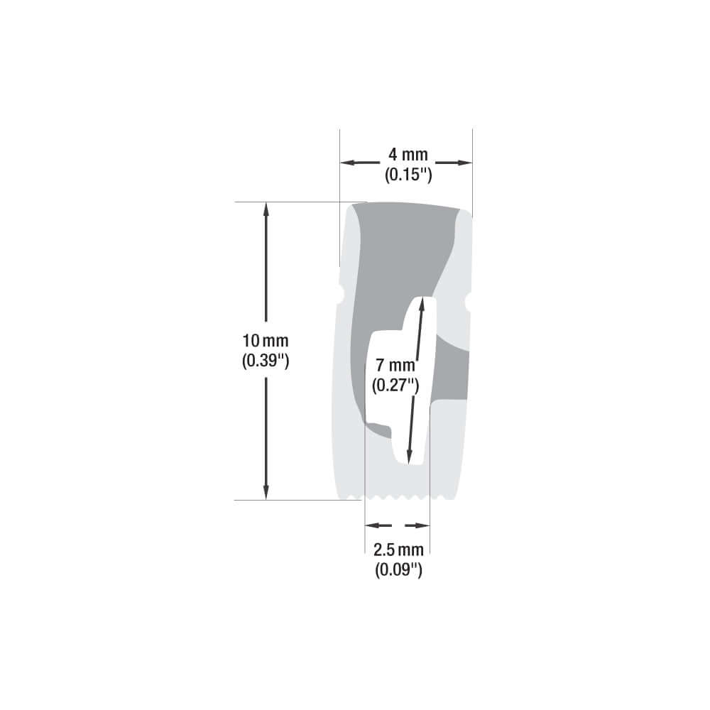 White Silicone Flexible LED Neon channel VBD-N0410-SD-W, per foot(30.5cm) SIDE Mount