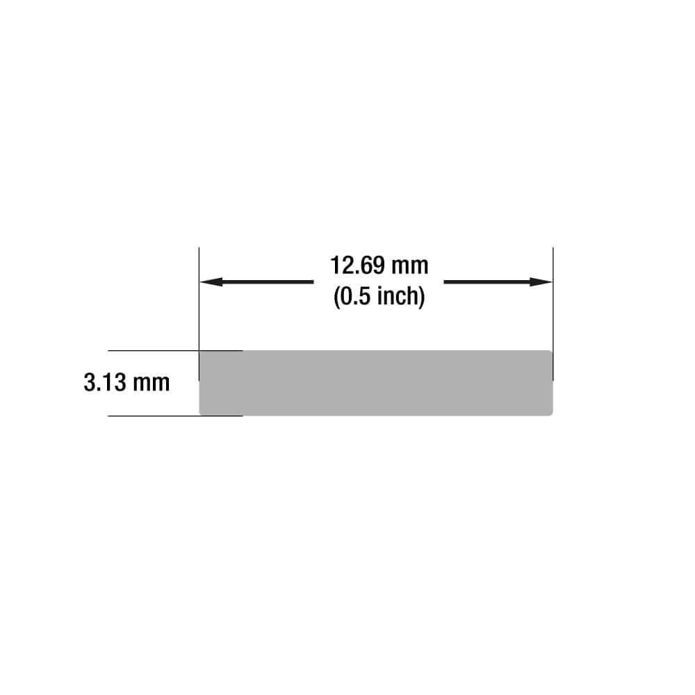1/2 Inch Aluminum LED Flat Bar for LED Strips 6.5ft