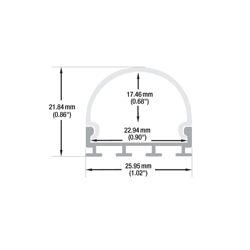 Linear Aluminum LED Channel 2M VBD-CH-R2-2