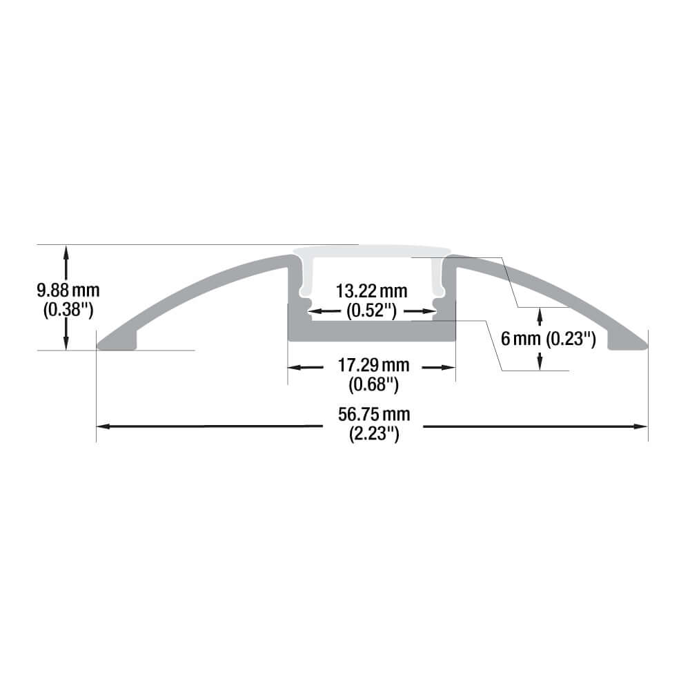 666561434113 - Aluminum LED Channel for LED Strips - 2m VBD-CH-S2-2