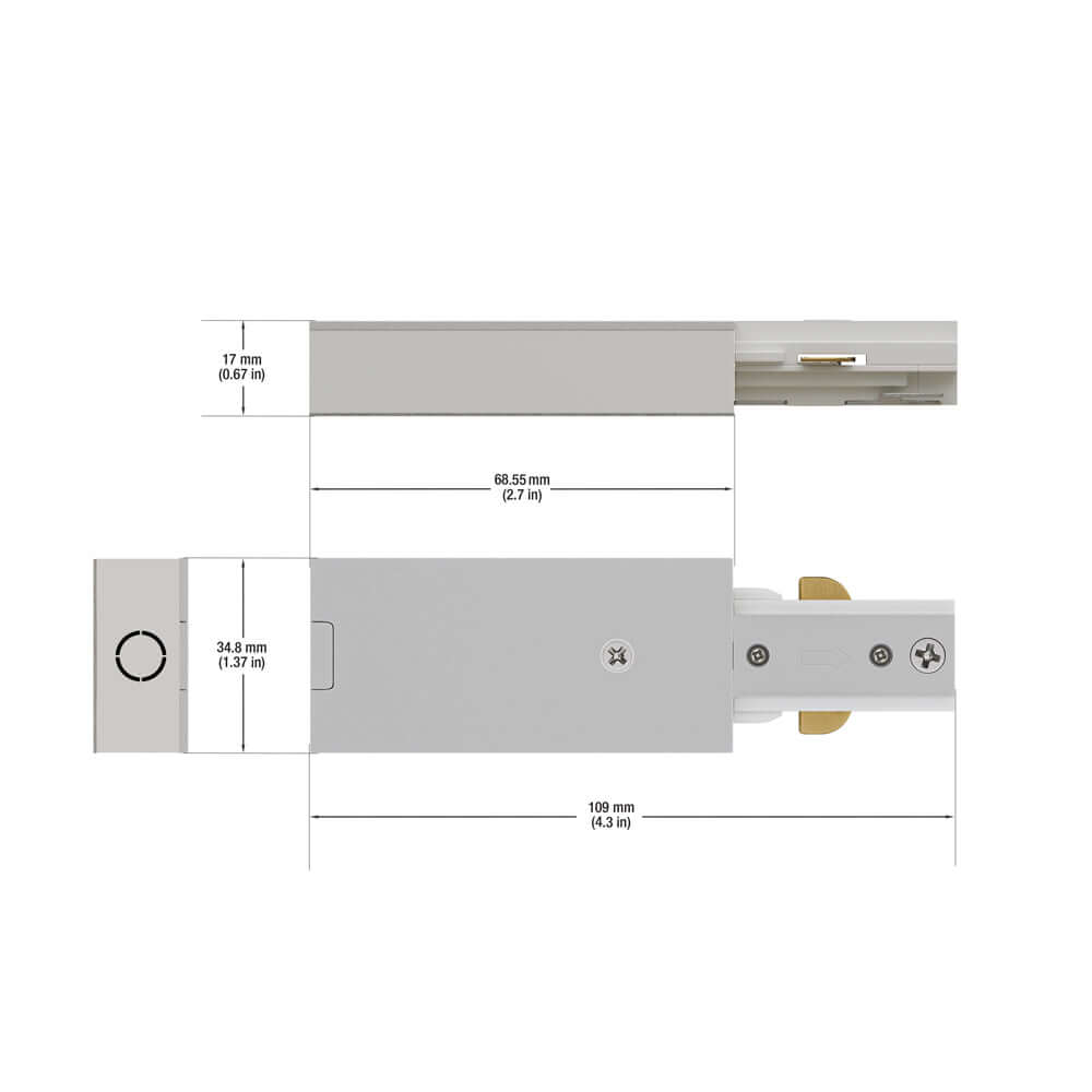 Track Live End White H-Type VBD-0331-LEW