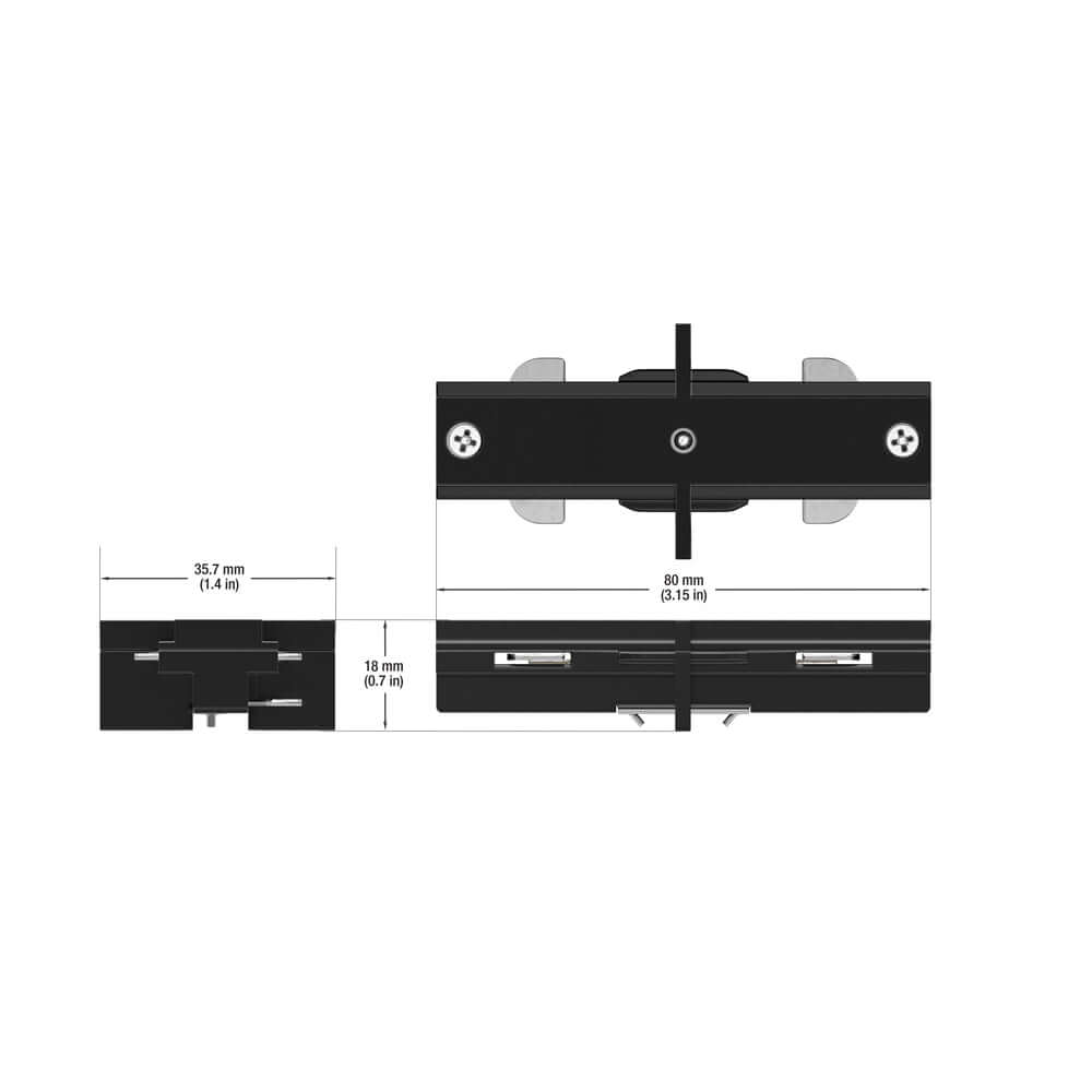 Track Mini Joiner Black H-Type VBD-0333-MJB
