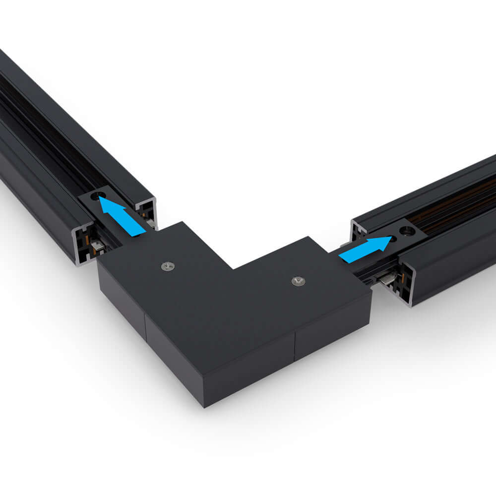 Track L Shape Joiner Black H-Type VBD-0335-LJB