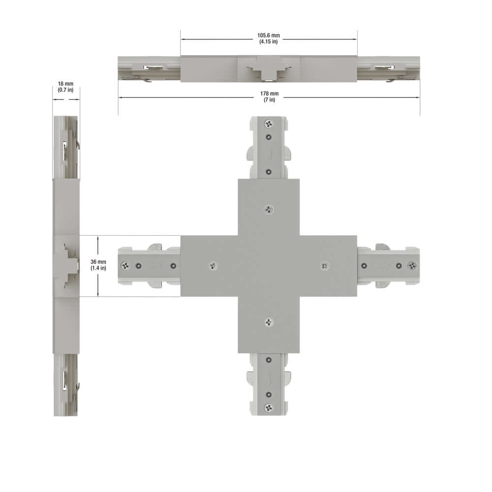Track Cross Joiner White H-Type VBD-0337-CJW
