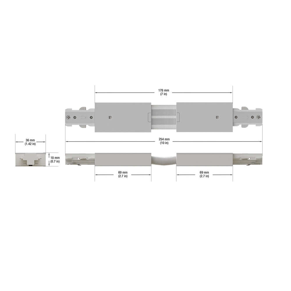Track Angle Joiner White H-Type VBD-0339-AJW