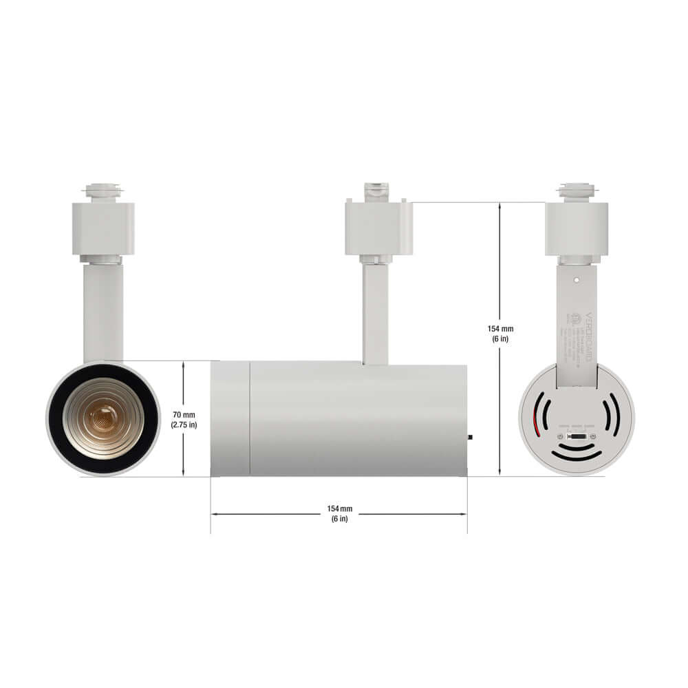 666561434700 - White Track Light Head VBD-GD16P20E3CCT-W - 120V 15W